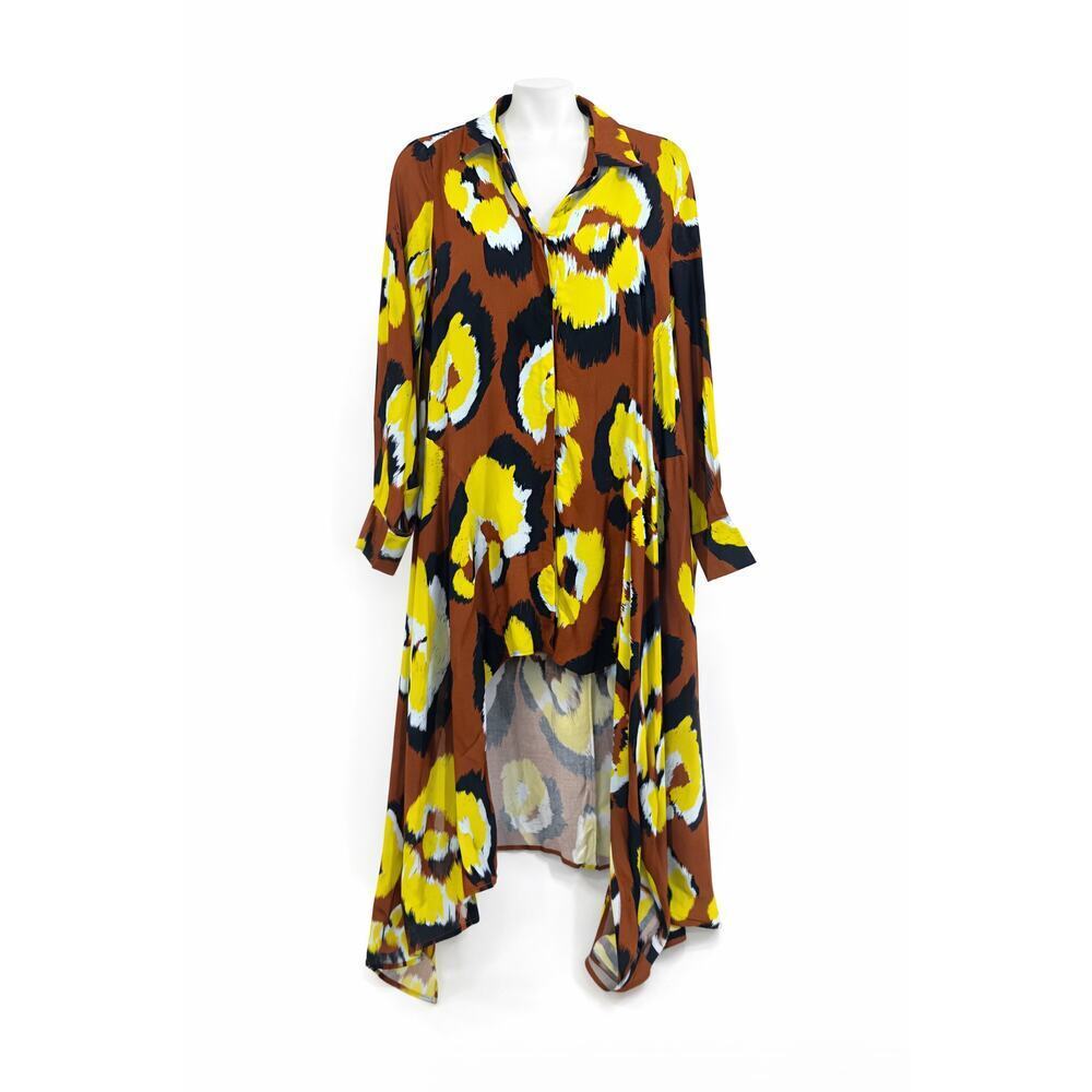 Just Cavalli Animal Print Long-Sleeve Tunic Size IT 38 US 2 NWT Cheetah Italy
